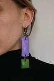 "Lavender + Lime" Earrings