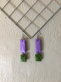 "Lavender + Lime" Earrings