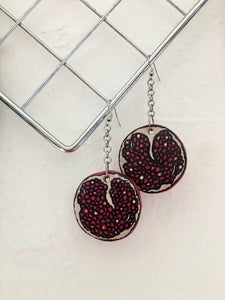 "Pom-Pom-Pomegranates!" Earrings