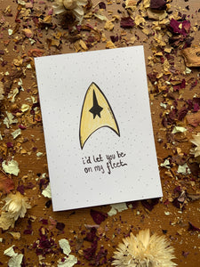 "Starfleet!" Star Trek Valentine's Card